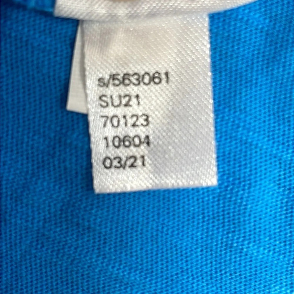 Loft Outlet Flutter Sleeve Eyelet Tie Back Blue Top M - Picture 10 of 12